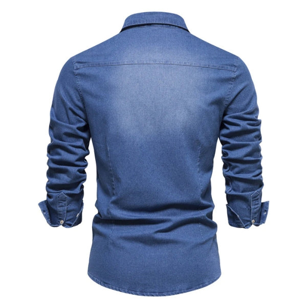 Men’s Denim Shirt | Long Sleeve Classic Fit