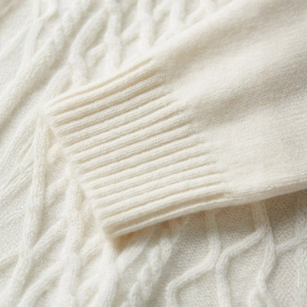 Men’s Merino Wool Cable Turtleneck Sweater