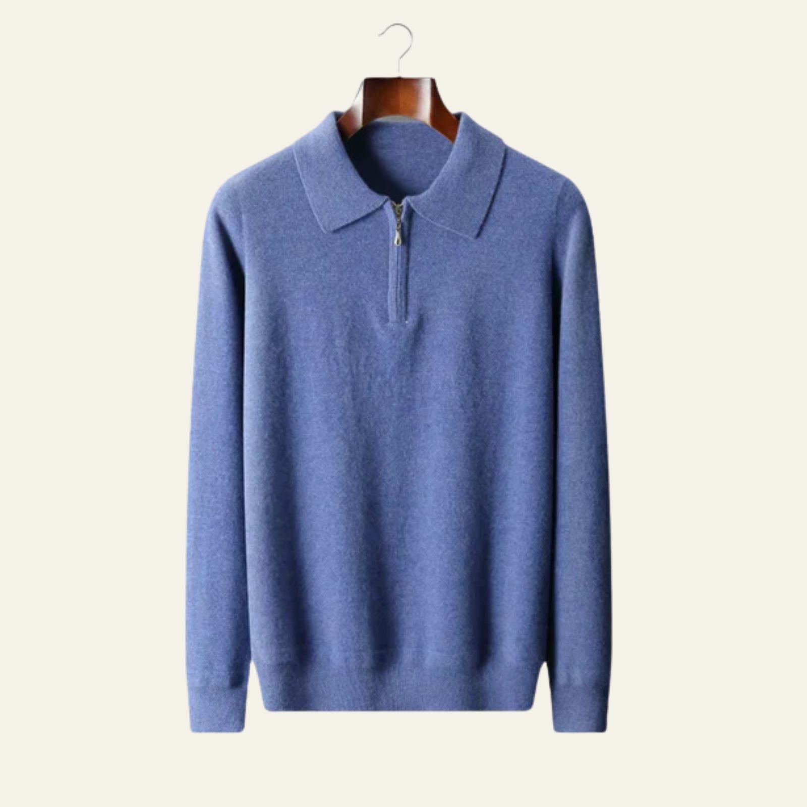 Men’s Merino Wool Quarter Zip Polo | Long Sleeve, Layering