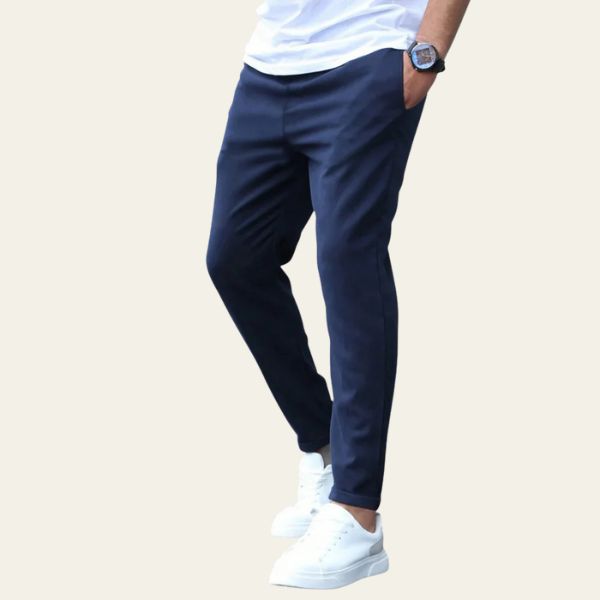 Men’s Slim Fit Stretch Trousers | Cotton