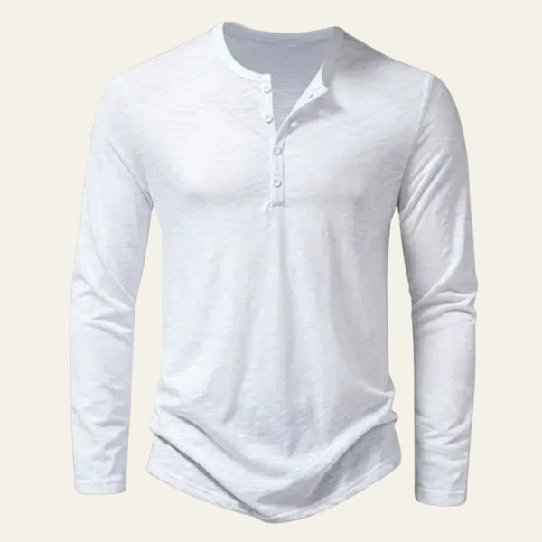 Men’s Long-Sleeve Henley | Lightweight Cotton Knit