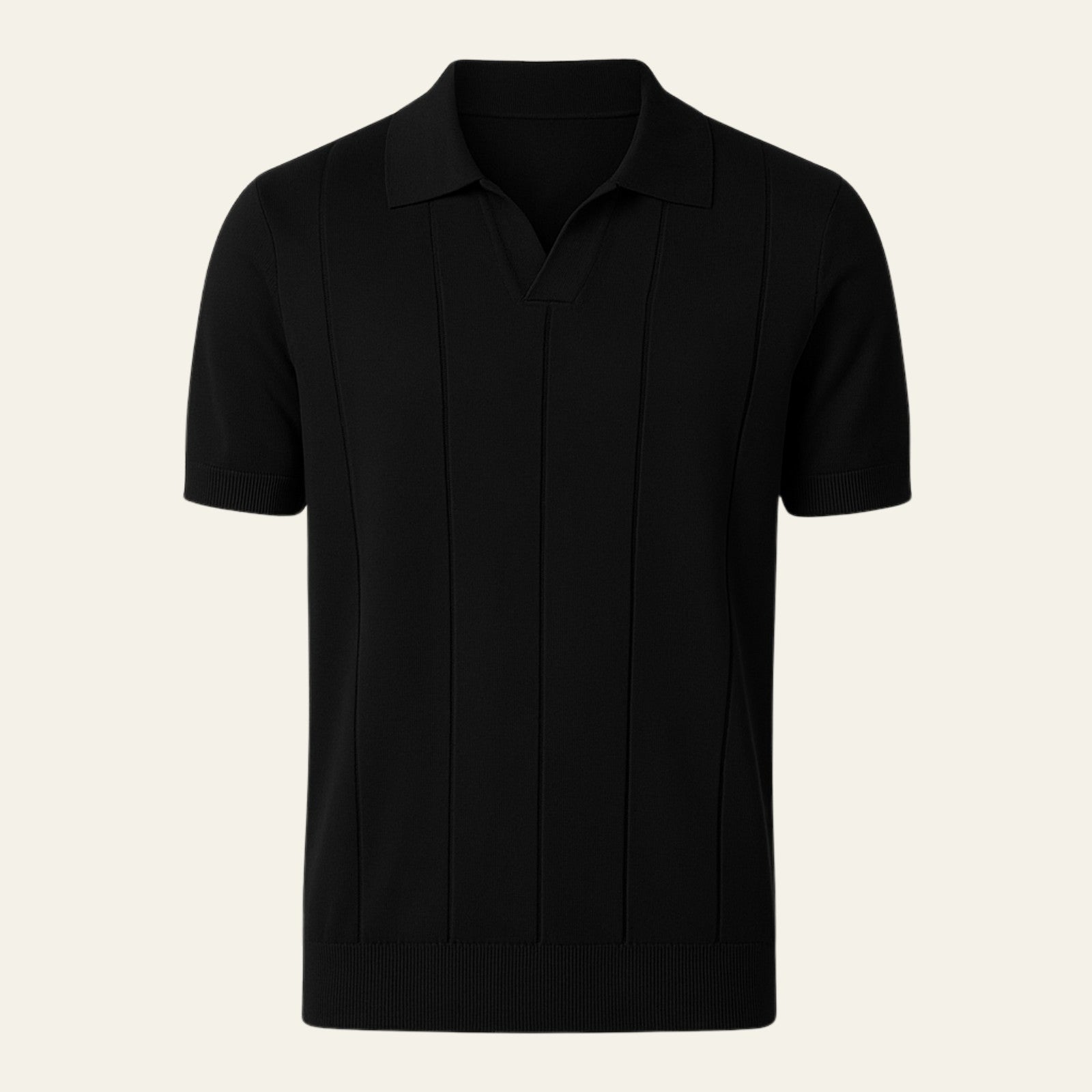 Men’s Ribbed Cotton Polo | Short Sleeve