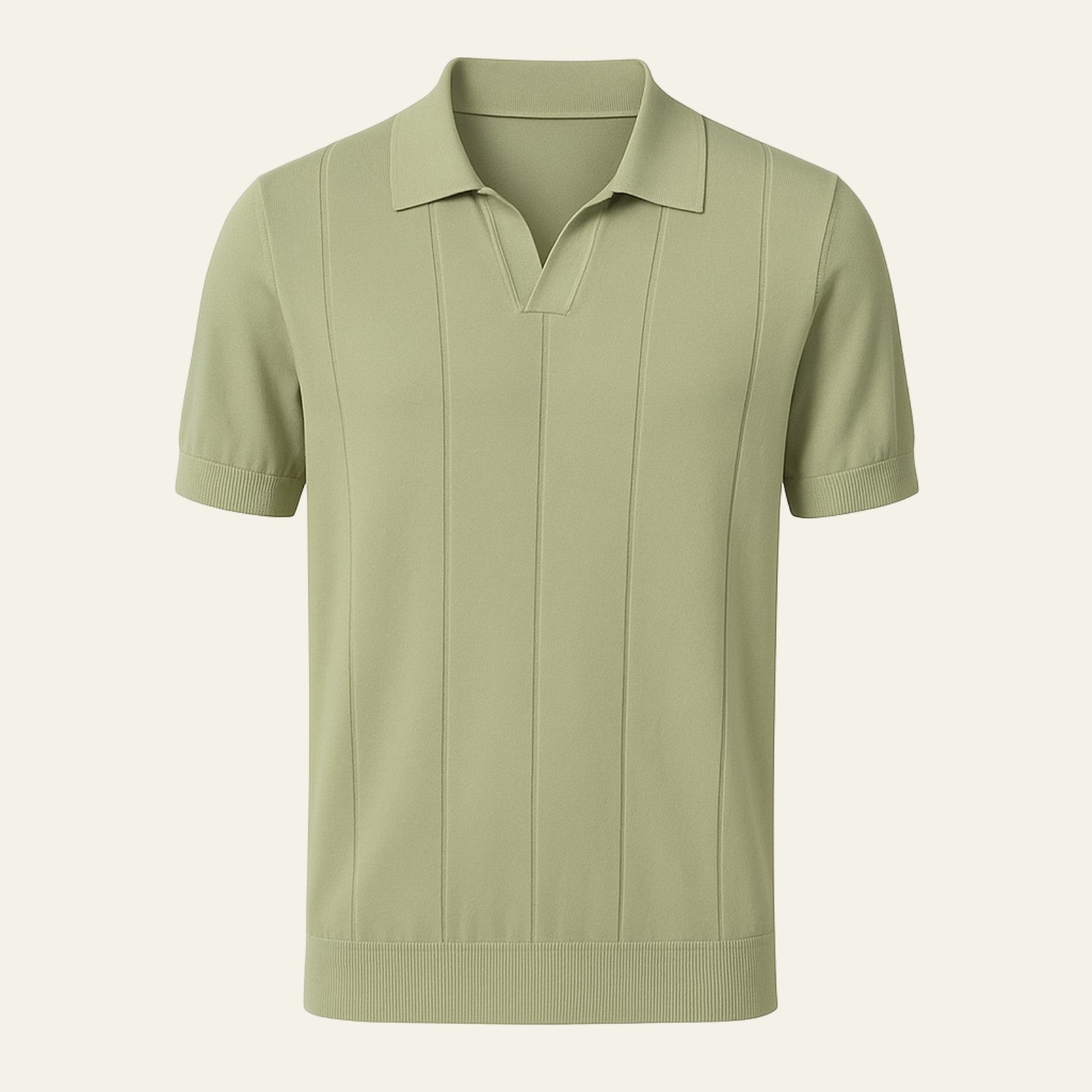 Men’s Ribbed Cotton Polo | Short Sleeve