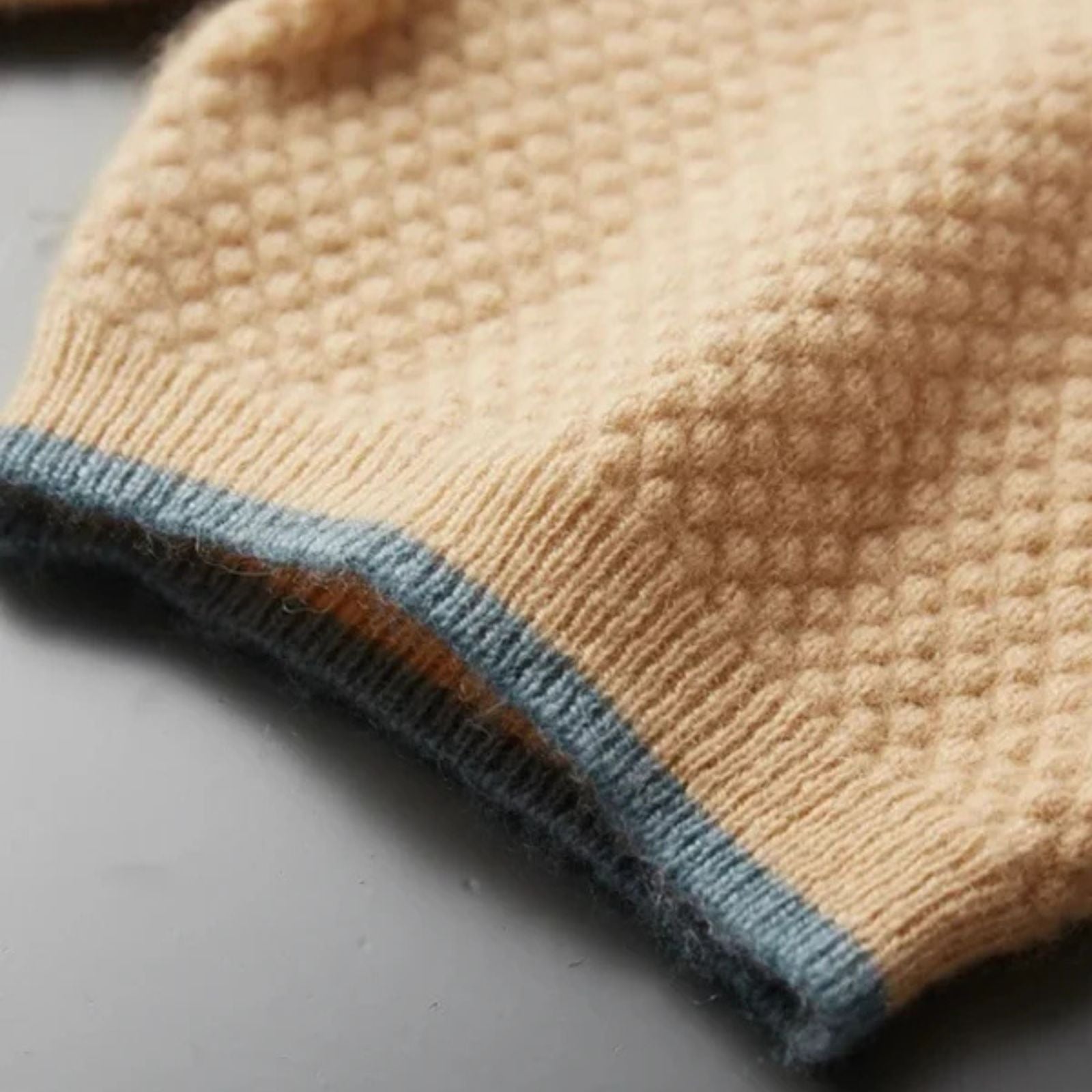 Men’s Two-Tone Merino Wool & Cashmere Polo | Short Sleeve