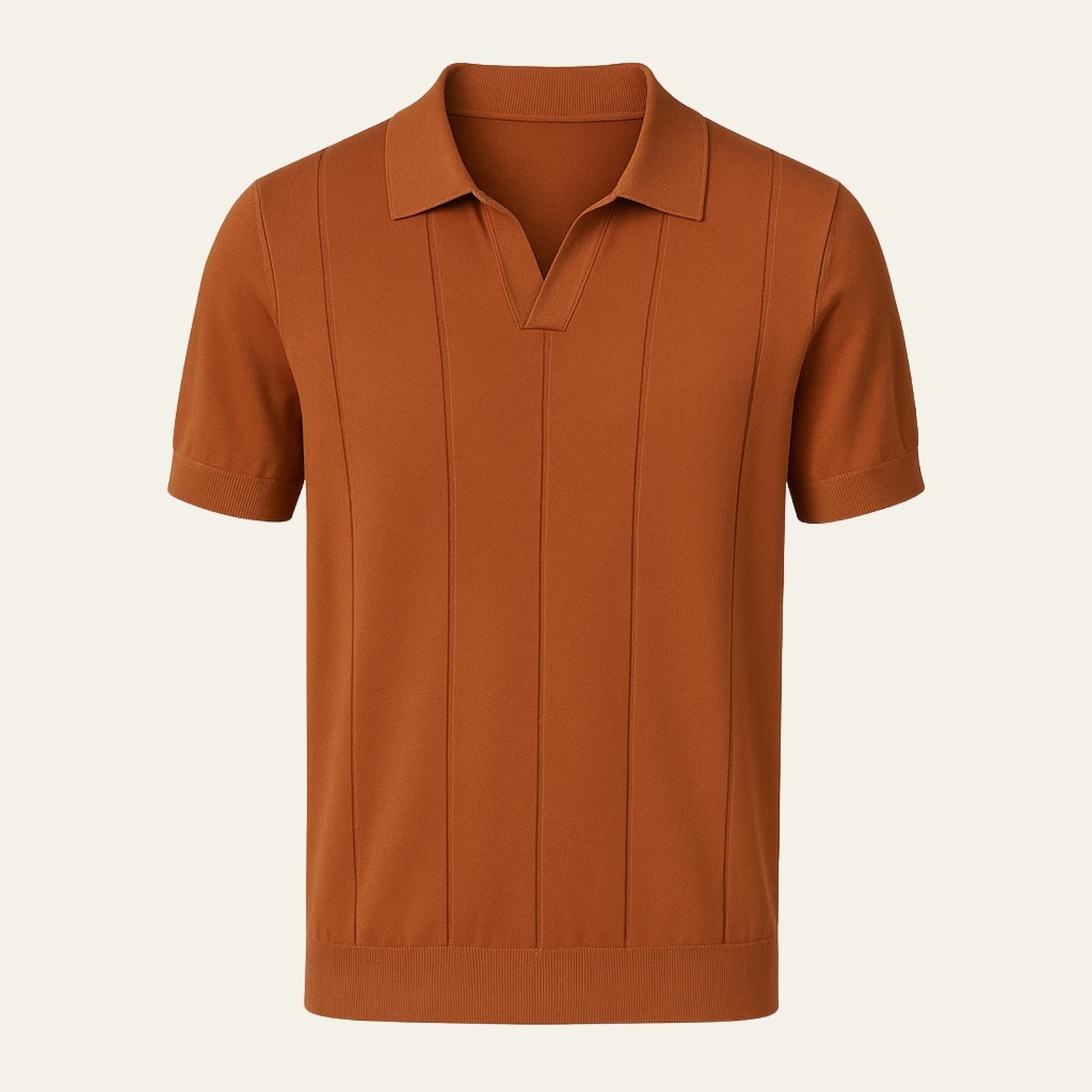 Men’s Ribbed Cotton Polo | Short Sleeve