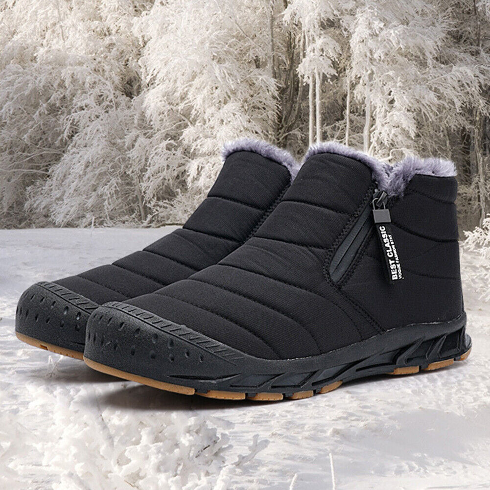 Quilted Winter Boots | Faux-Fur Lined Slip-On Synthetic Shoes