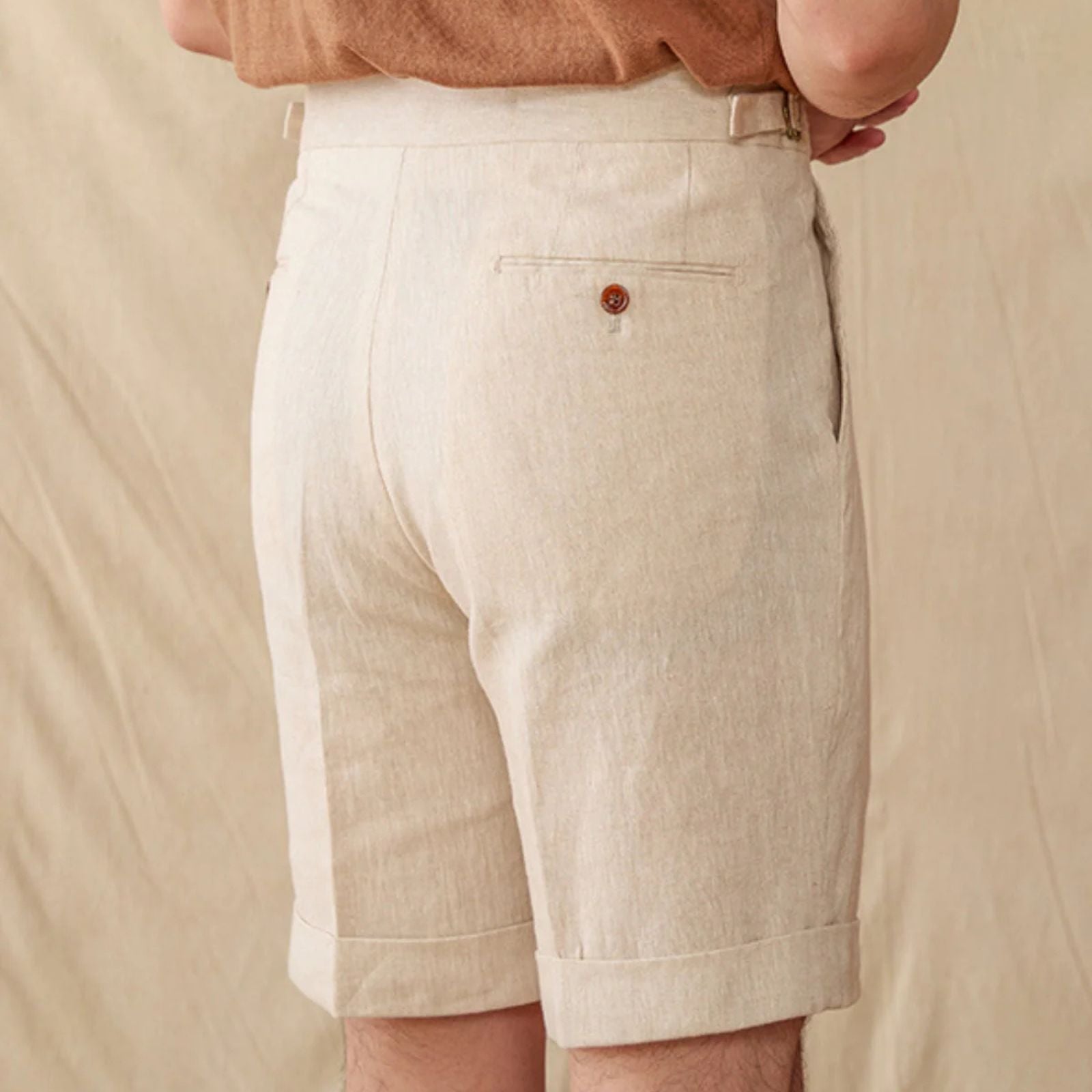Men’s Linen-Blend Shorts | Straight-Leg Summer Pants