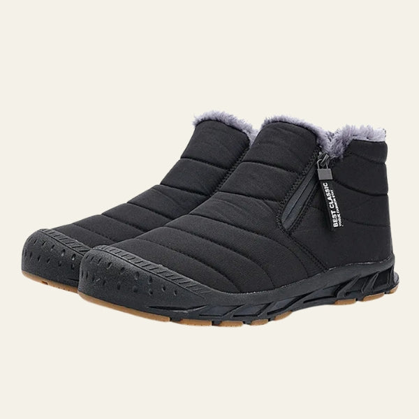 Quilted Winter Boots | Faux-Fur Lined Slip-On Synthetic Shoes