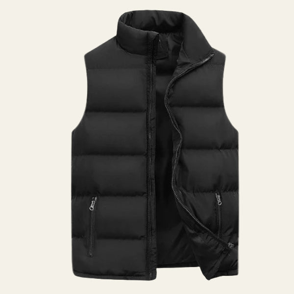 Men’s Quilted Zip Puffer Vest – Relaxed Fit