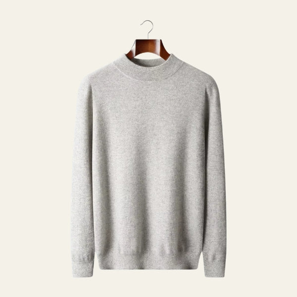 Men’s Merino Wool Mock Neck Sweater – Long Sleeve