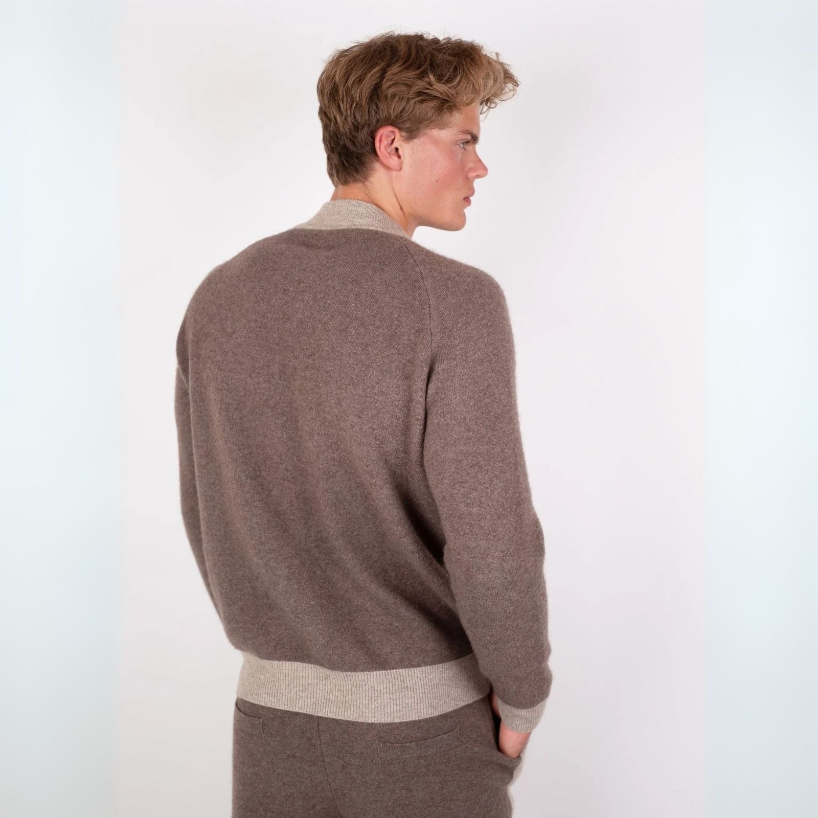 Men’s Wool Blend Jogger Set – Top & Trousers