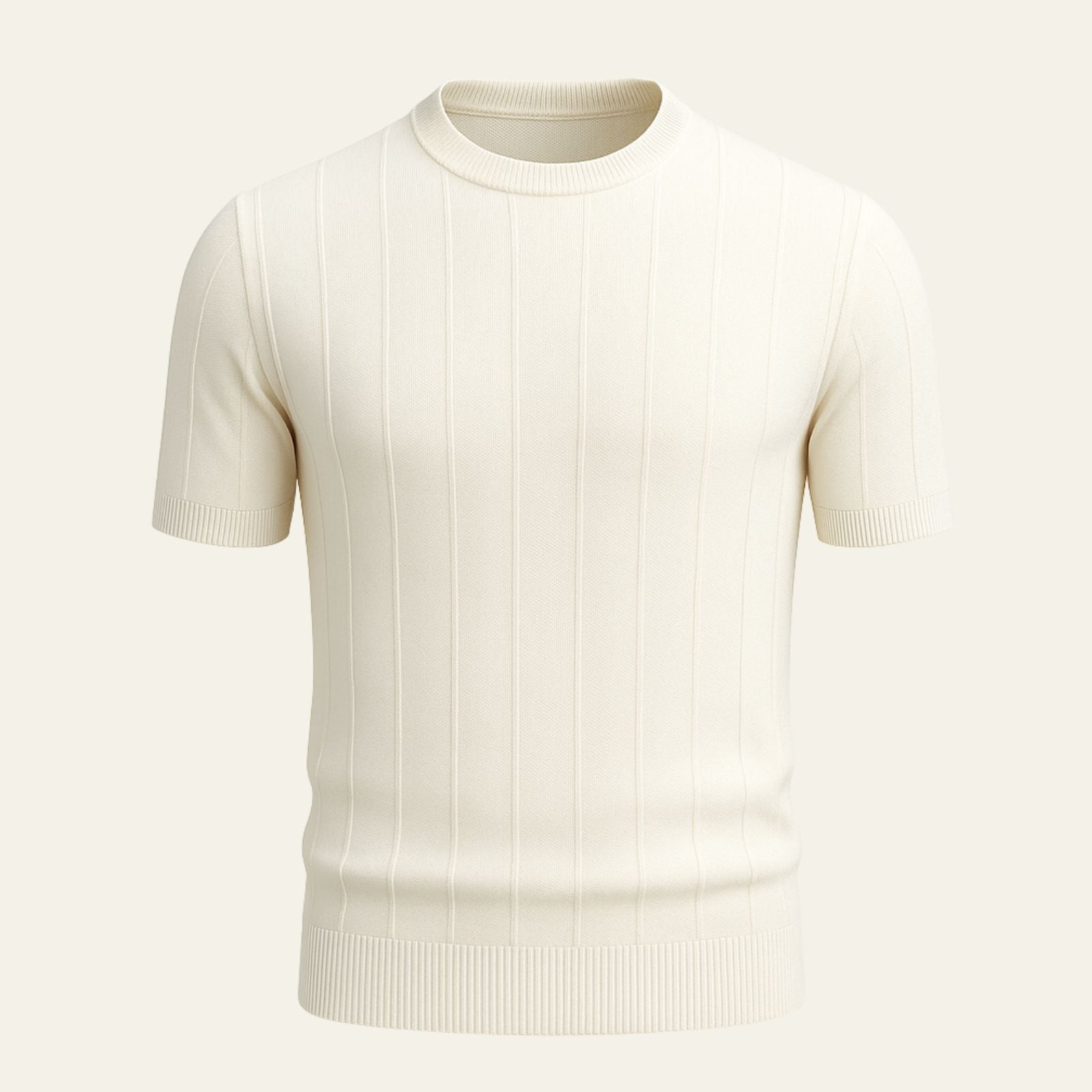 Men’s Short-Sleeve Ribbed Knit T-Shirt
