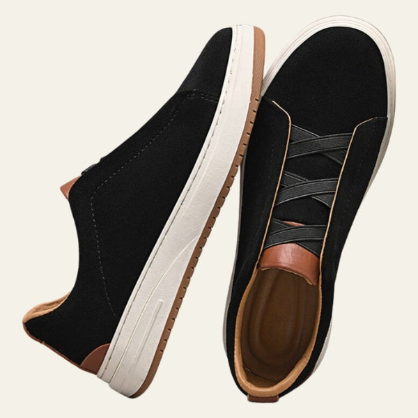 Men’s Slip-On Sneakers | Elastic Panel Low-Top Casual Shoes