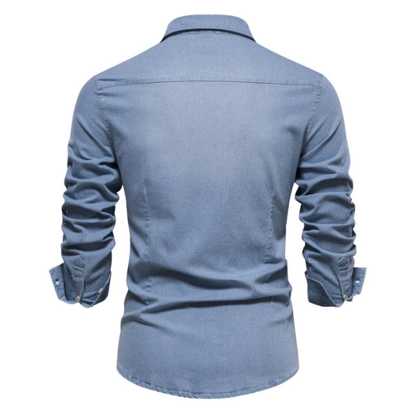 Men’s Denim Shirt | Long Sleeve Classic Fit
