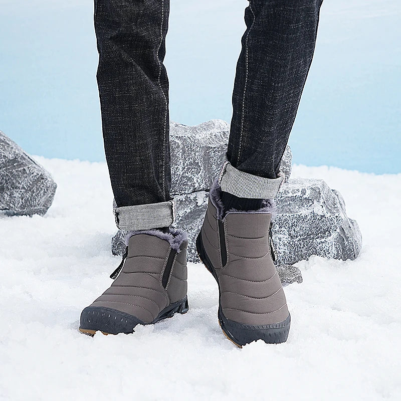 Quilted Winter Boots | Faux-Fur Lined Slip-On Synthetic Shoes