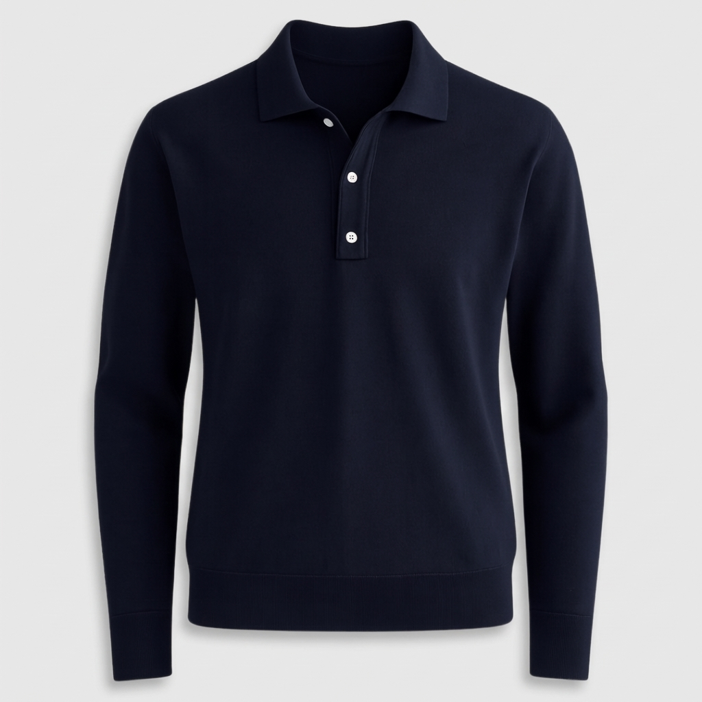 MEN’S POLO | LONG SLEEVE | HALF-BUTTON